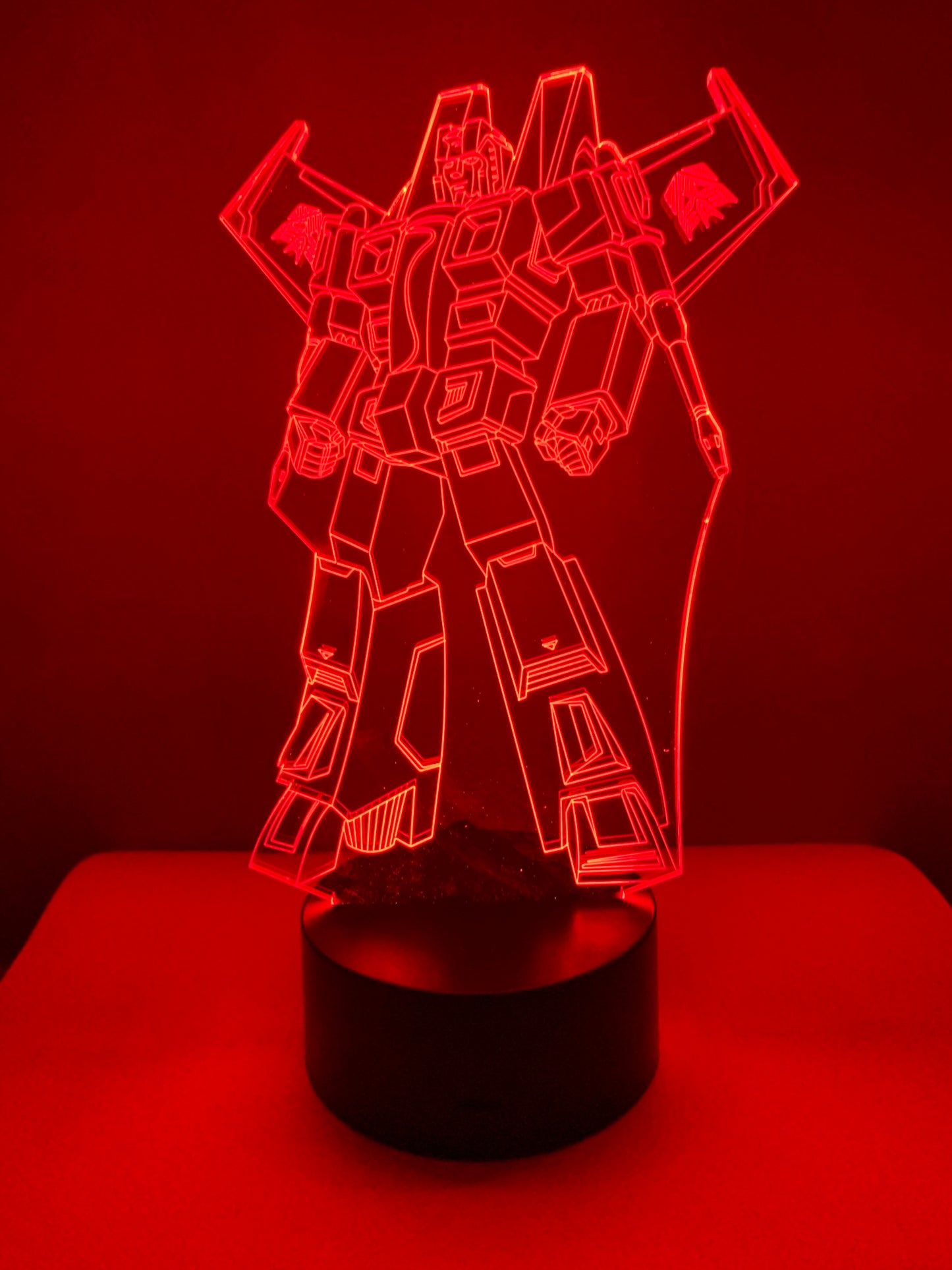 Lampe 3D DEL Starscream Transformer