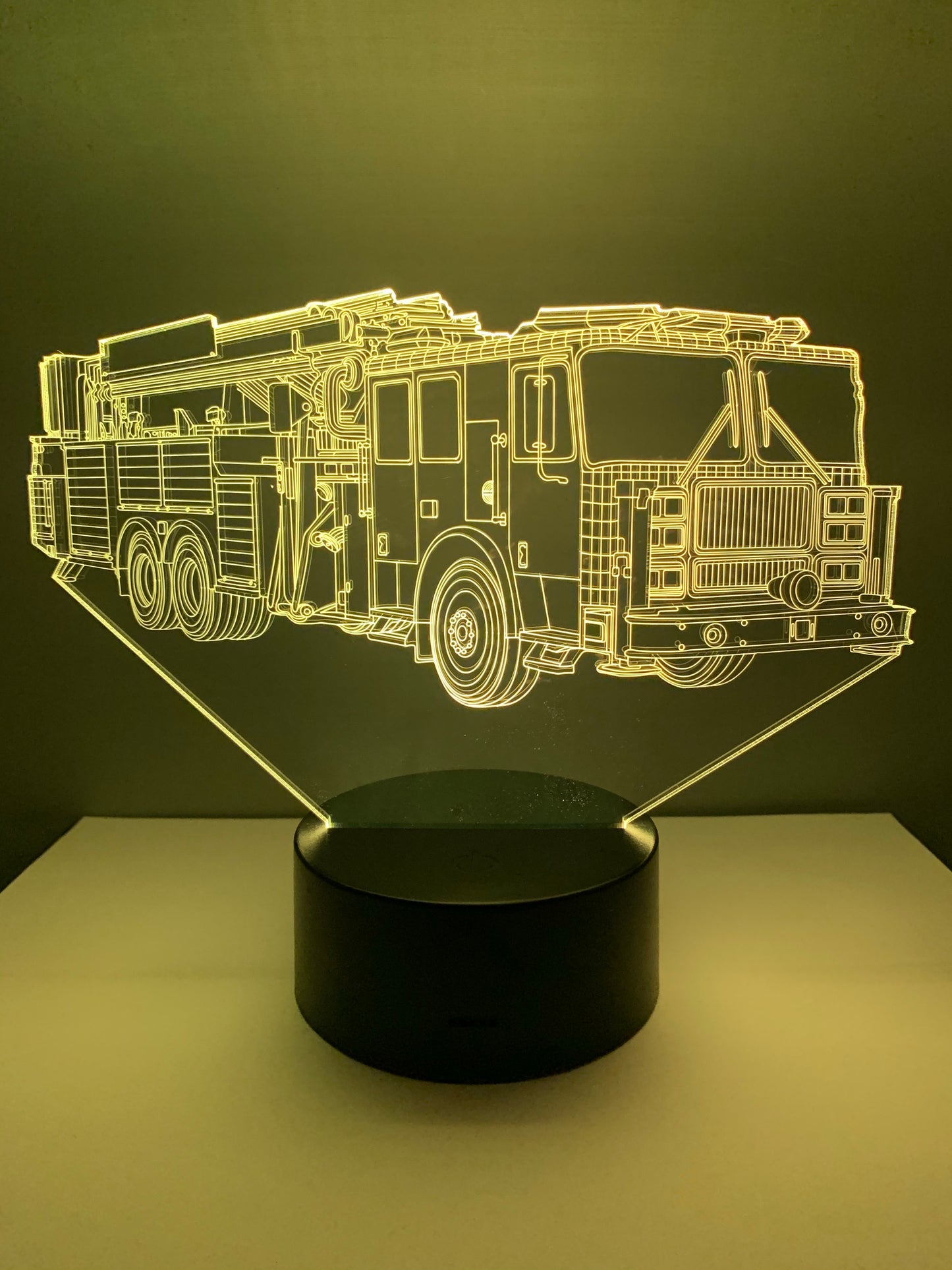 Lampe 3D DEL Camion de pompier