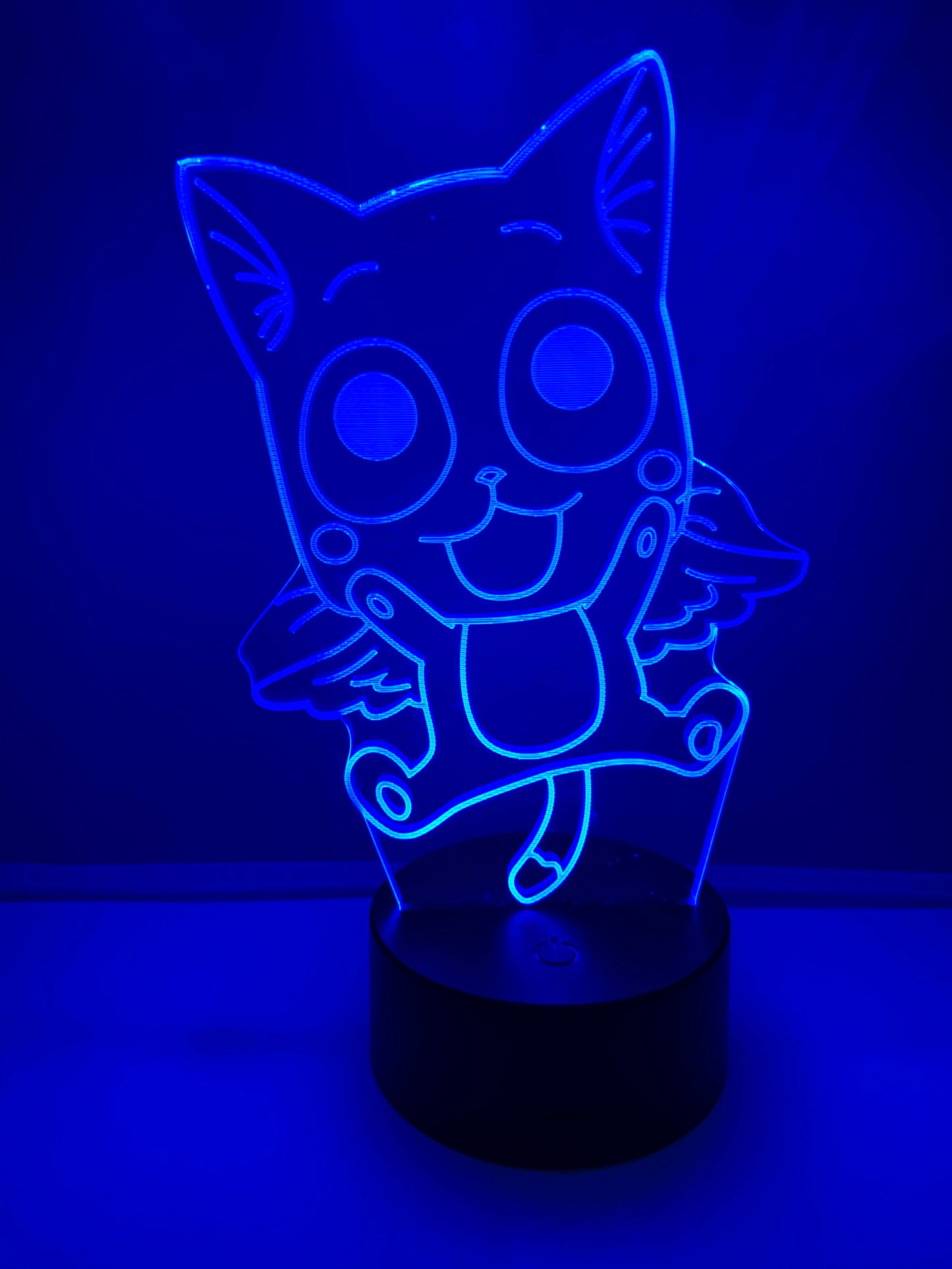 Lampe 3D DEL chat Happy Fairy Tail