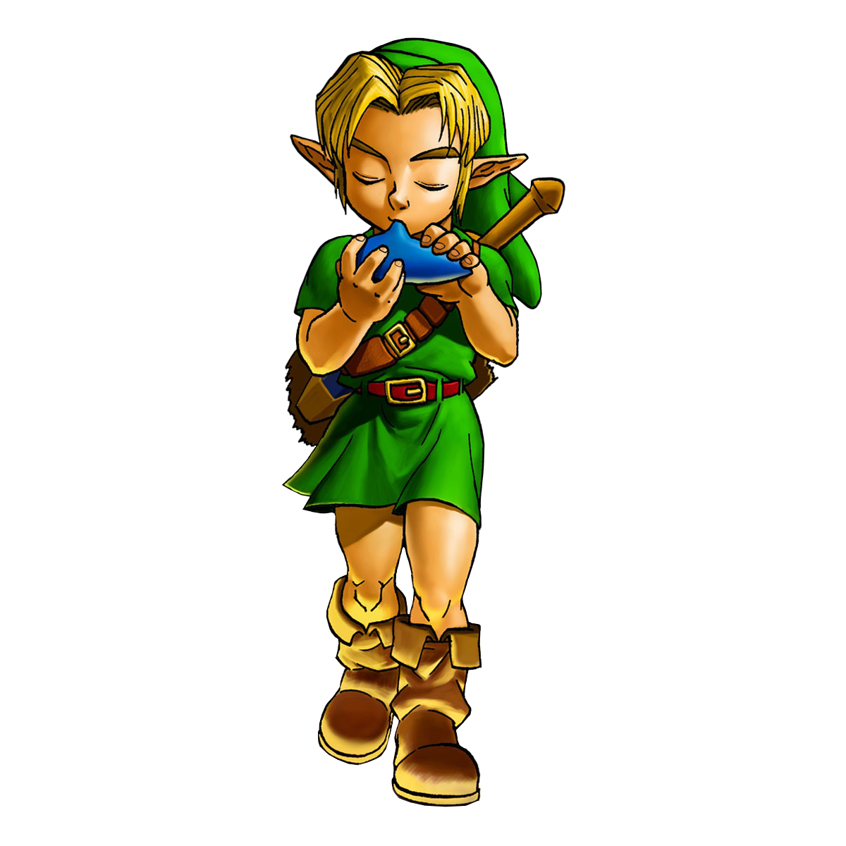 Autocollant pour tasse Jeune Link jouant de l’Ocarina (Zelda)