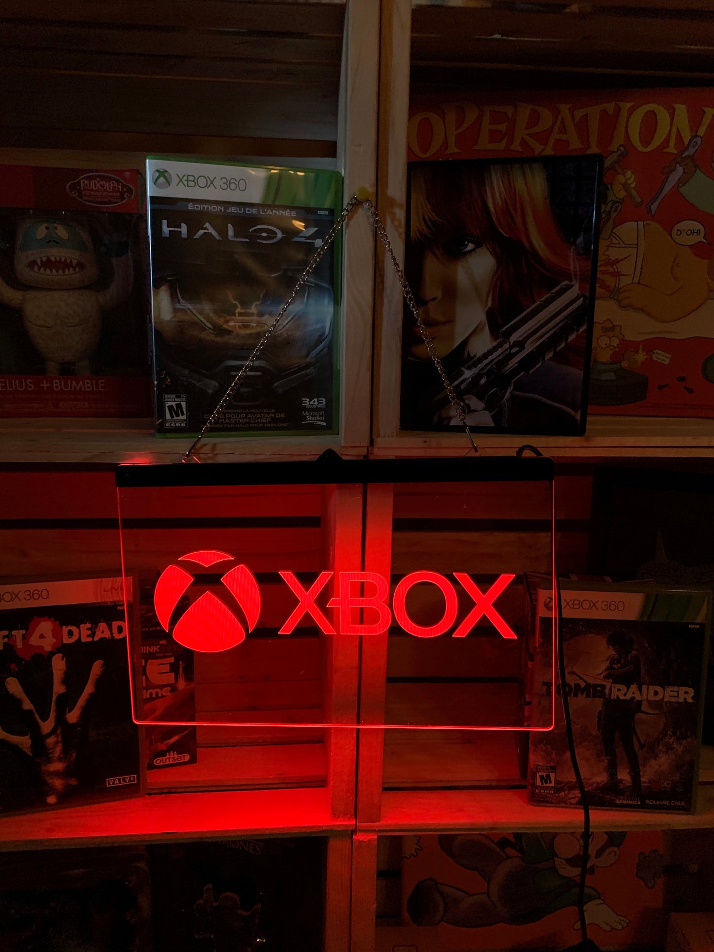 Enseigne DEL Xbox avec chaîne (Version sans télécommande - Rabais de 5$ )