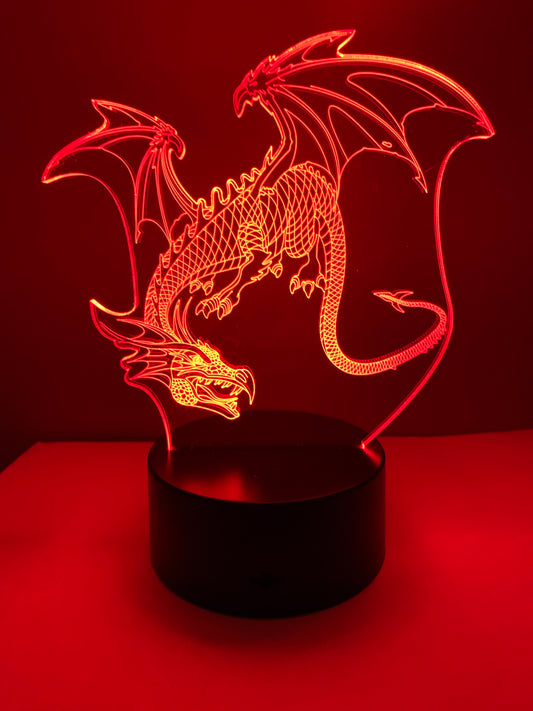 Lampe 3D DEL Dragon