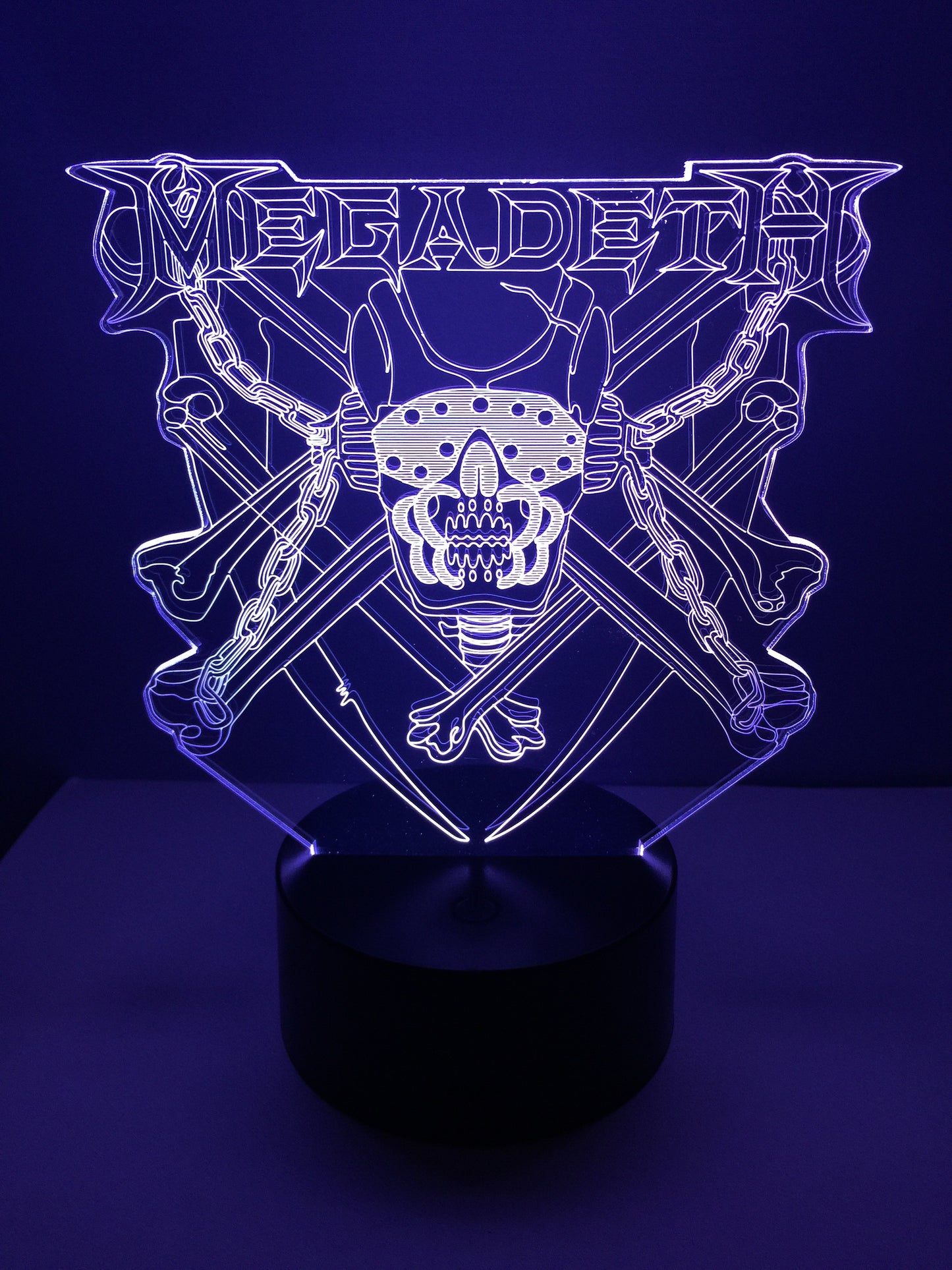 Lampe 3D DEL Megadeath (Tête de mort)