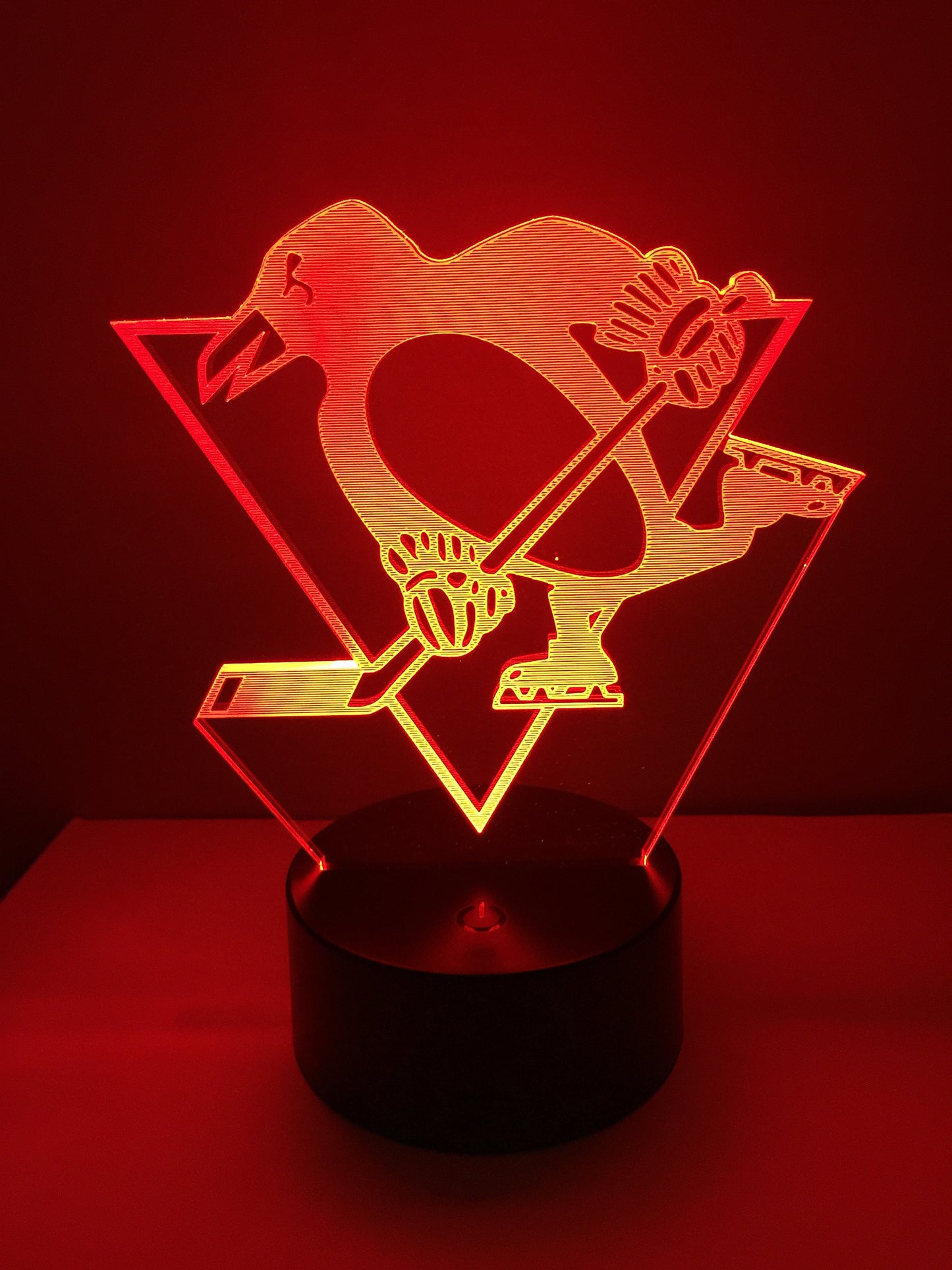 Lampe 3D DEL Hockey Les Penguins de Pittsburgh