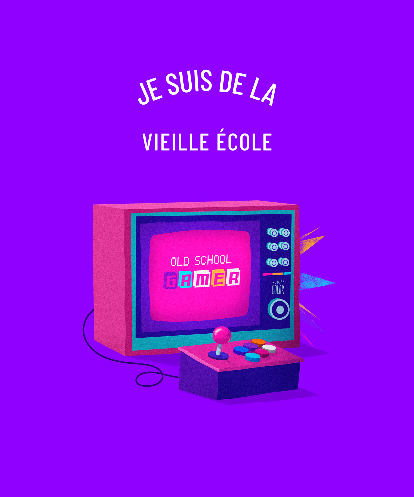 Housse de coussin Je suis de la vieille école (Old School Gamer)