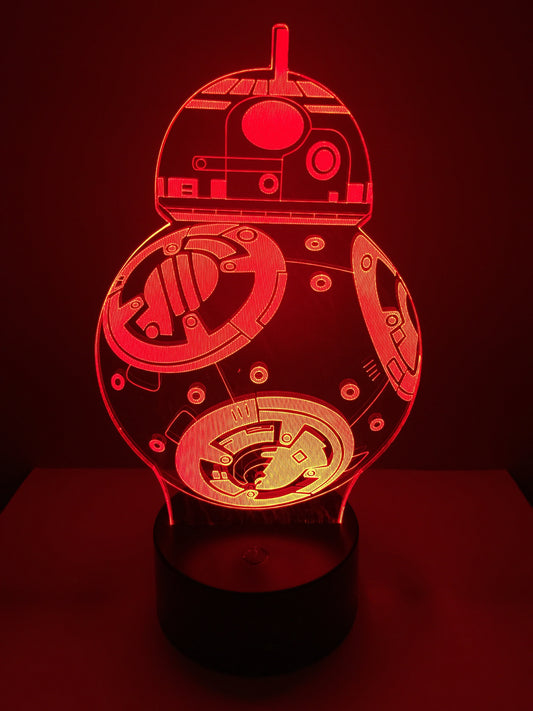 Lampe 3D DEL BB8 Star Wars