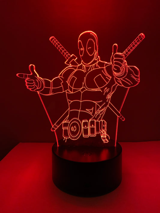 Lampe 3D DEL Deadpool