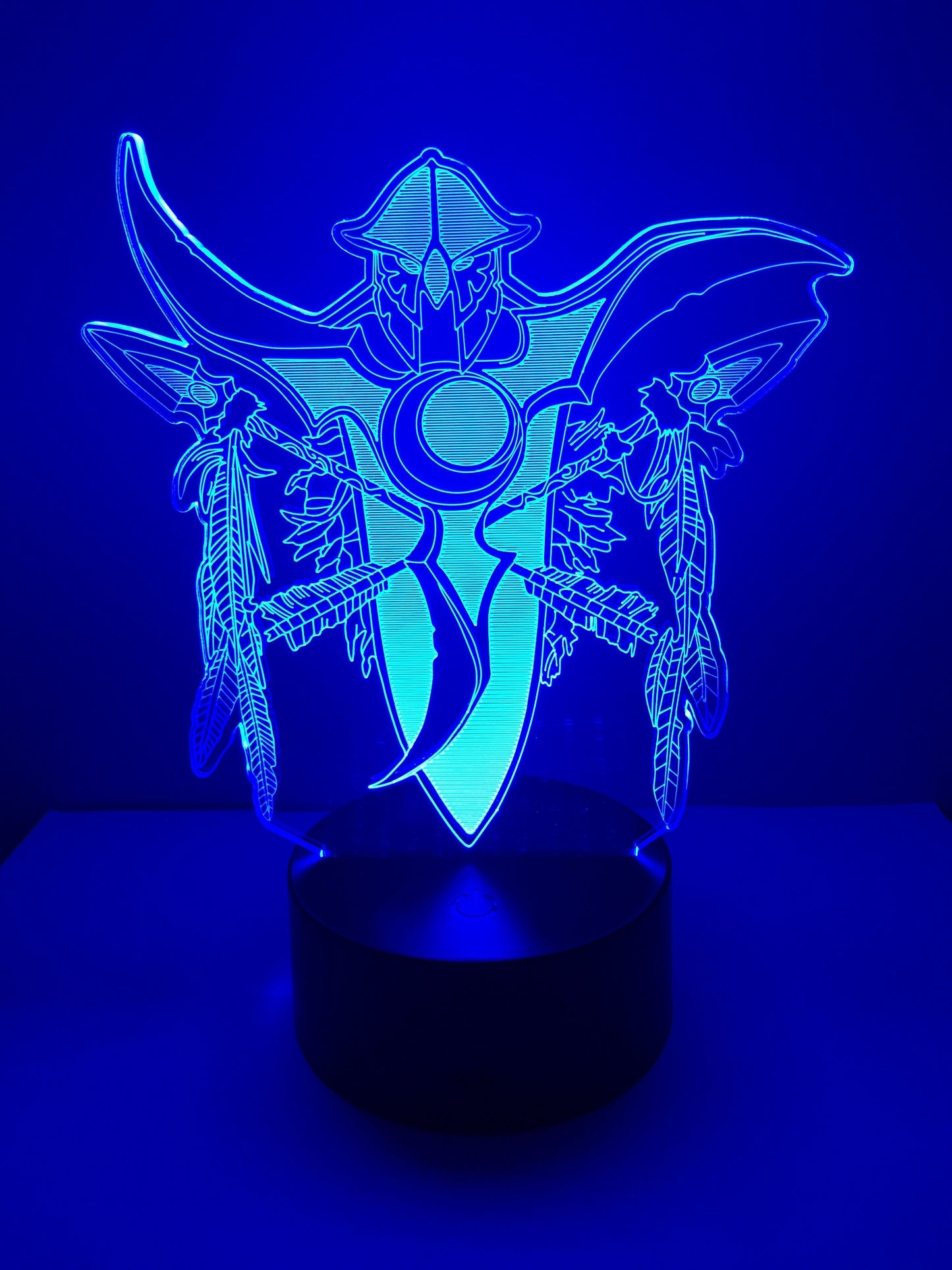 Lampe 3D DEL Warcraft Logo des Elfes