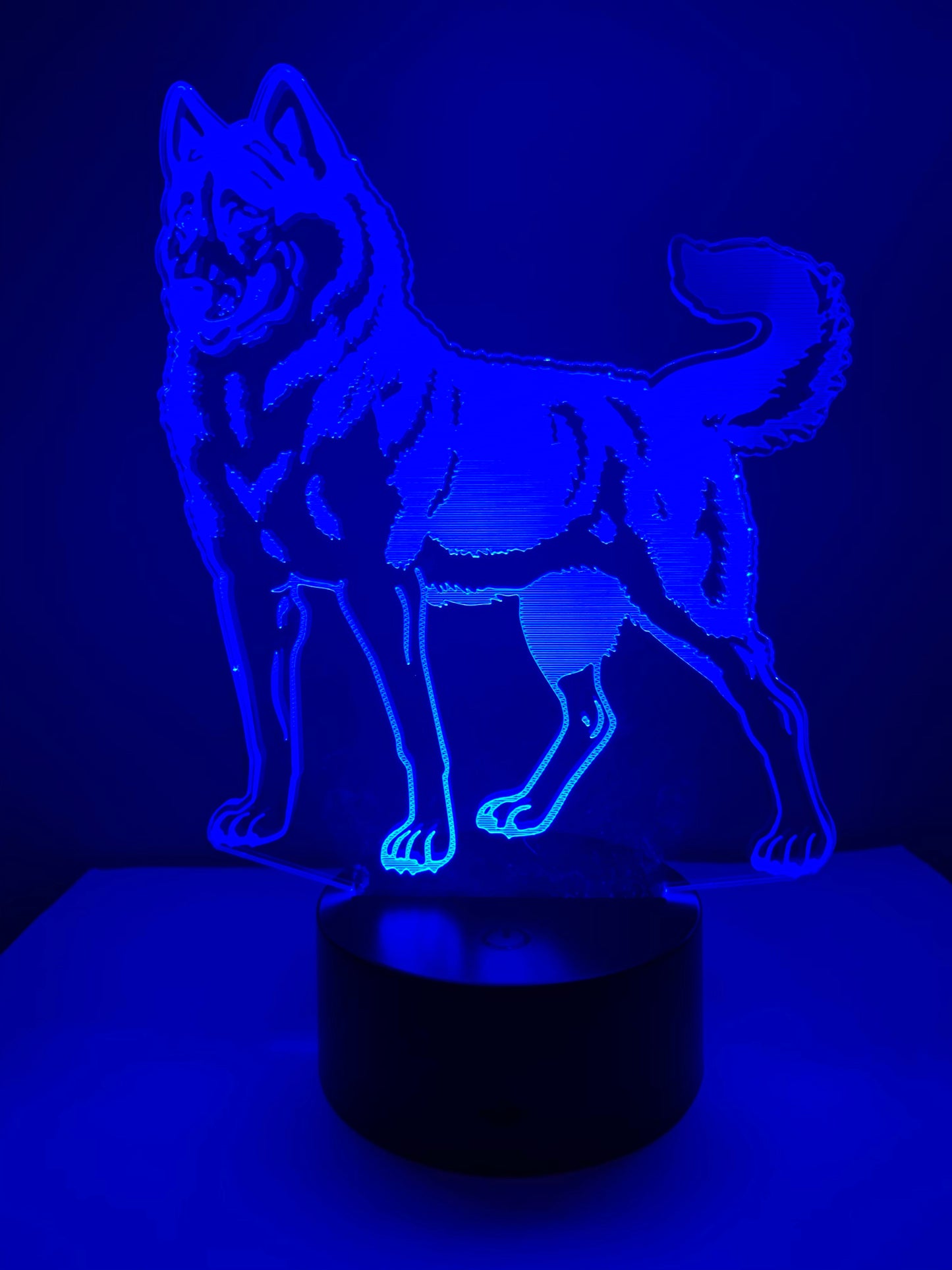 Lampe 3D DEL Chien Husky