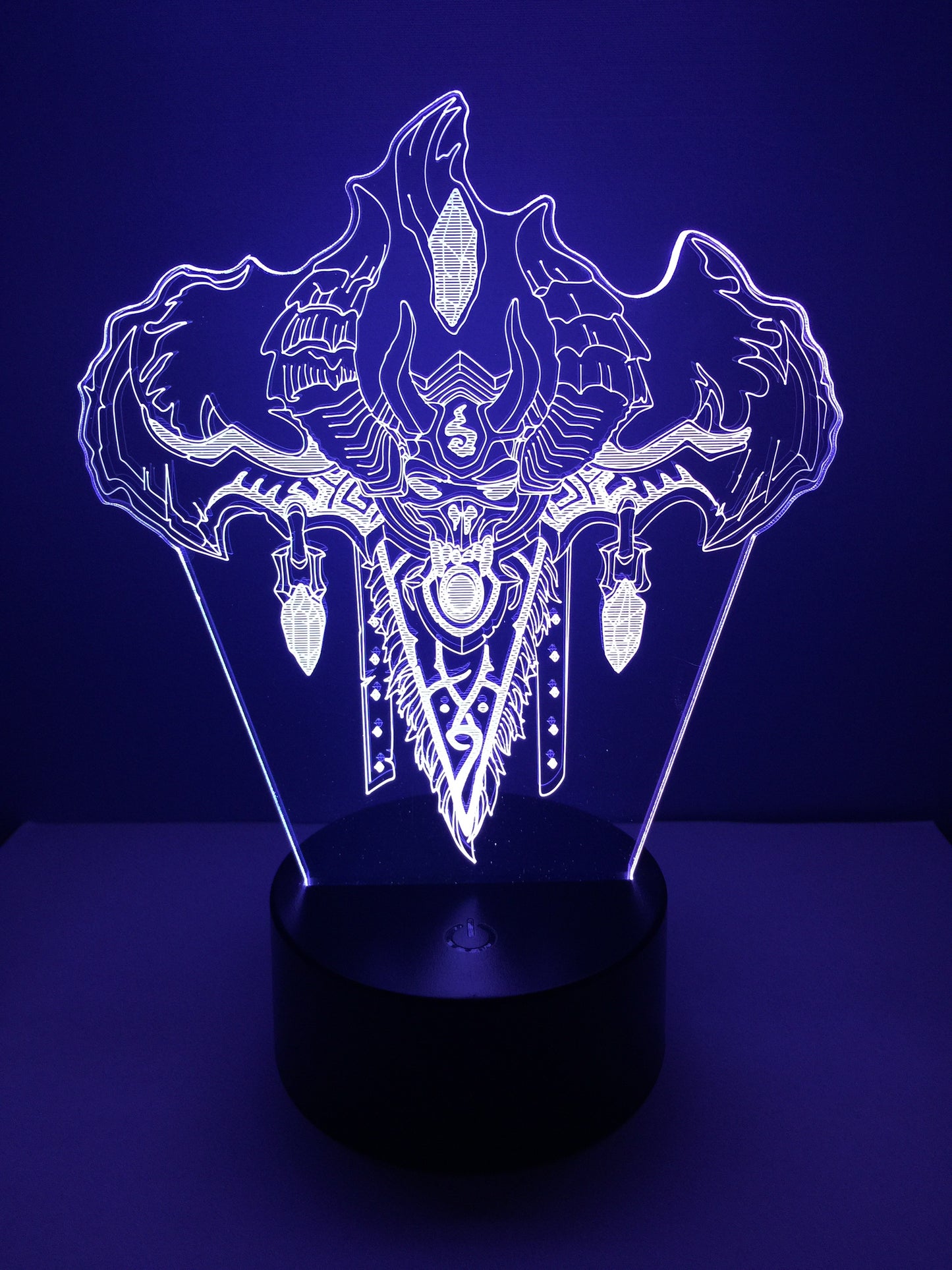 Lampe 3D DEL Warcraft Symbole Chasseur des démons