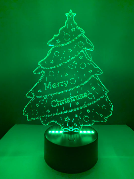 Lampe 3D DEL Sapin de Noël
