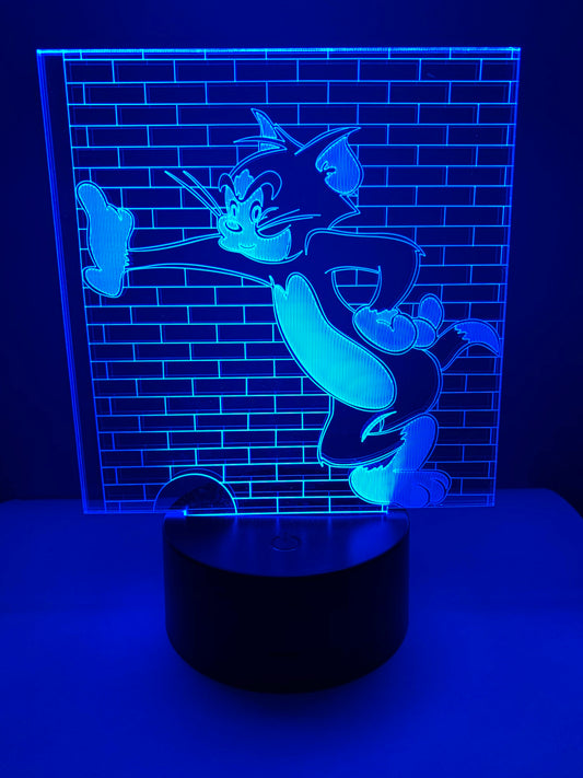 Lampe 3D DEL Tom le chat (Tom et Jerry)
