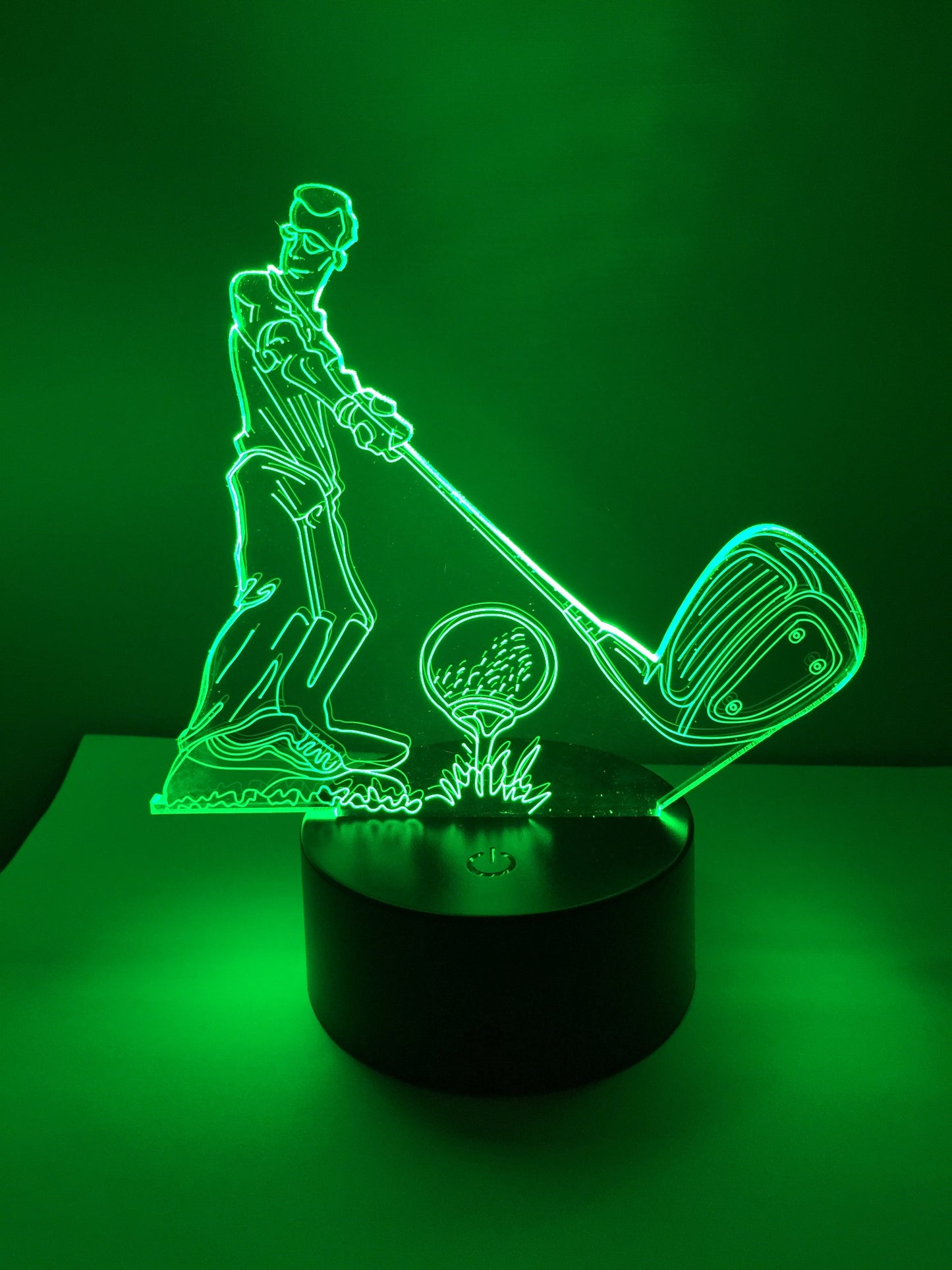 Lampe 3D DEL Joueur de Golf Comique