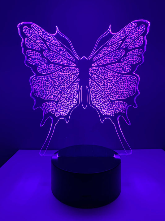 Lampe 3D DEL Papillon