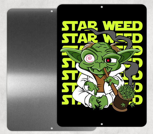 Affiche en métal  STAR WEED