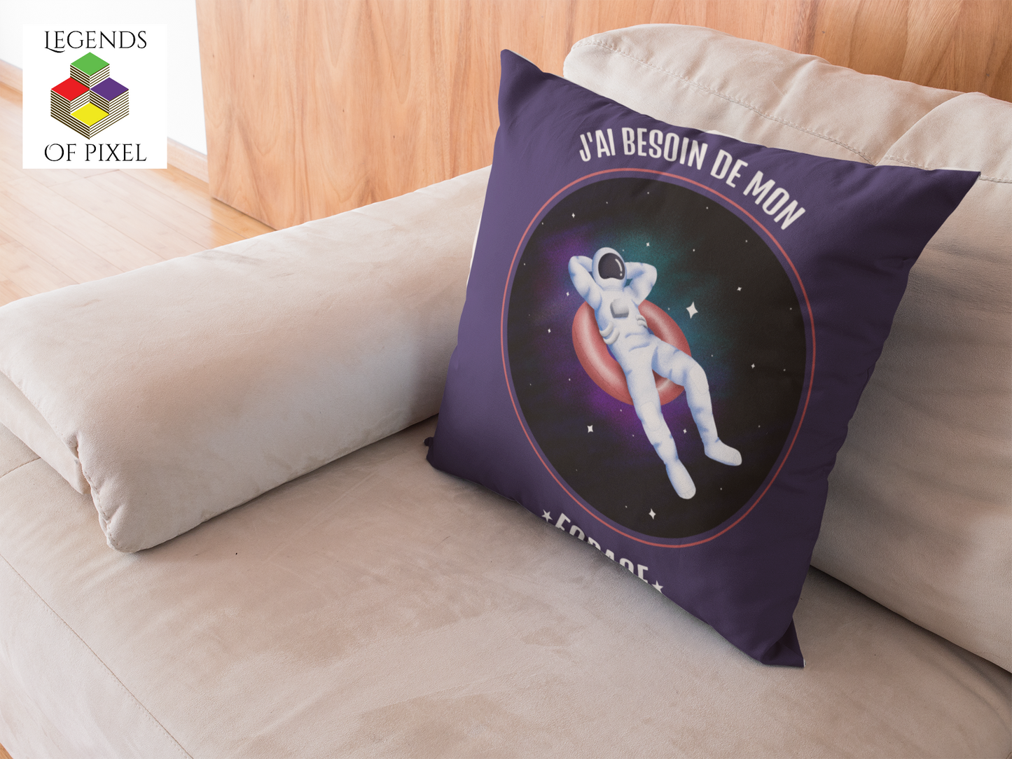 Housse de coussin J'ai besoin de mon espace
